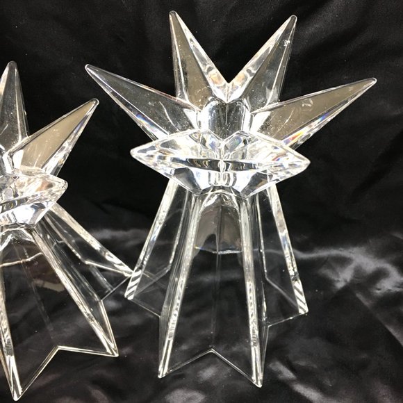 Starburst Glass Candlesticks Set of Two - Picture 10 of 16